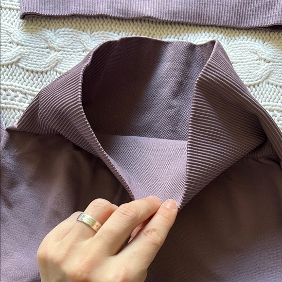 Purple yoga workout set high waist leggings sports bra compression - Picture 6 of 9